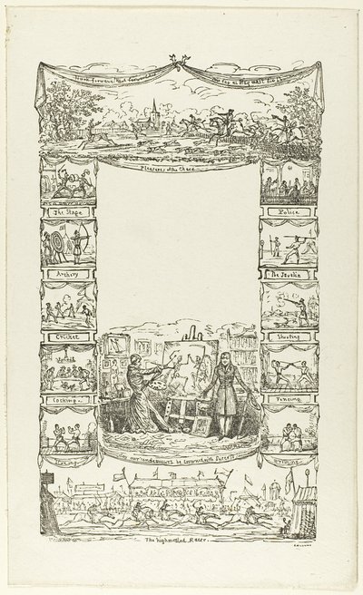 Anegdoty: obramowanie strony tytułowej autorstwa George Cruikshank