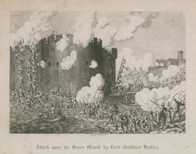 Atak na wierzchowca z trawy autorstwa Lorda Guilford Dudley autorstwa George Cruikshank