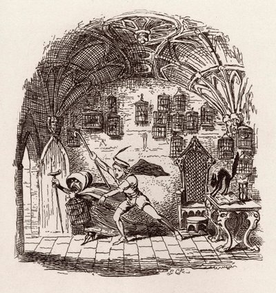 Bracia Grimm Dzieci i autorstwa George Cruikshank