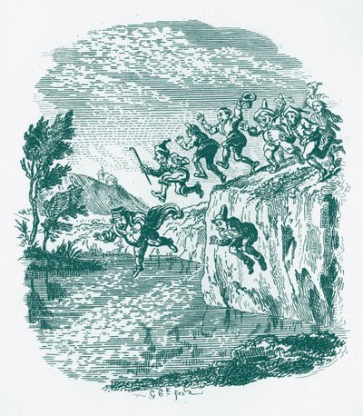Bracia Grimm Dzieci i autorstwa George Cruikshank