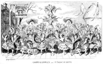 Capricornus - kapar ogórki, XIX wiek. autorstwa George Cruikshank