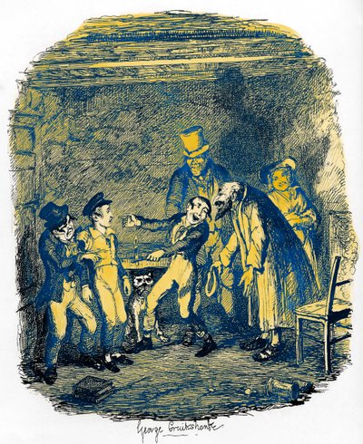 „Przygody Olivera Twista” Charlesa Dickensa autorstwa George Cruikshank