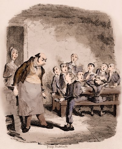 „Przygody Olivera Twista” Charlesa Dickensa autorstwa George Cruikshank