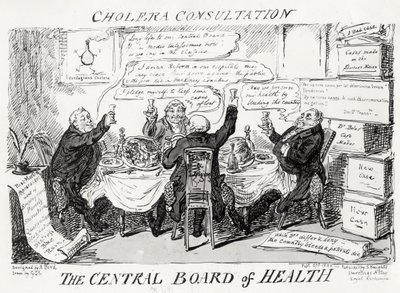 Konsultacja cholery przy Centralnym Zarządzie Zdrowia, opublikowana 27 lutego 1832 r. autorstwa George Cruikshank