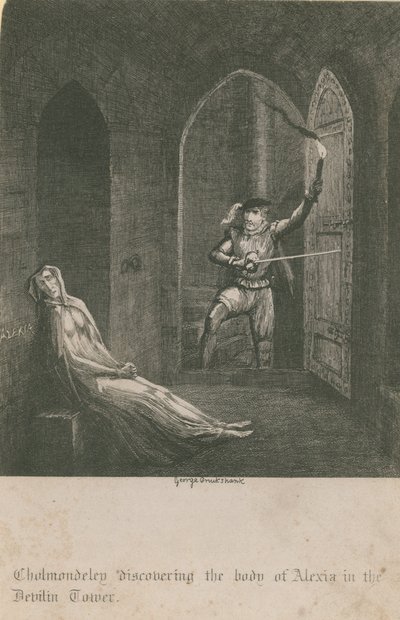 Cholmondeley odkrywa ciało Alexii autorstwa George Cruikshank