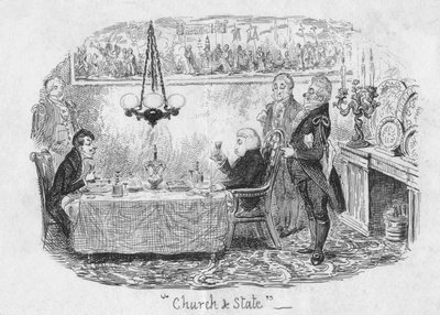 Kościół i państwo, 1829 autorstwa George Cruikshank