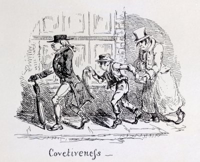 Pożądliwość z ilustracji frenologicznych, 1826 autorstwa George Cruikshank