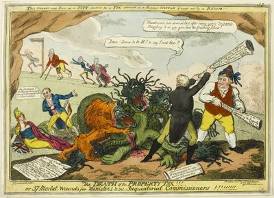 Śmierć podatku od nieruchomości!!! autorstwa George Cruikshank