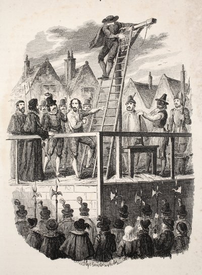 Egzekucja Guya Fawkesa, wyd. 1841. autorstwa George Cruikshank