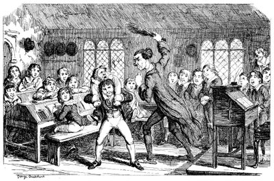 „Luty – Ciężka pogoda”, 1839 autorstwa George Cruikshank