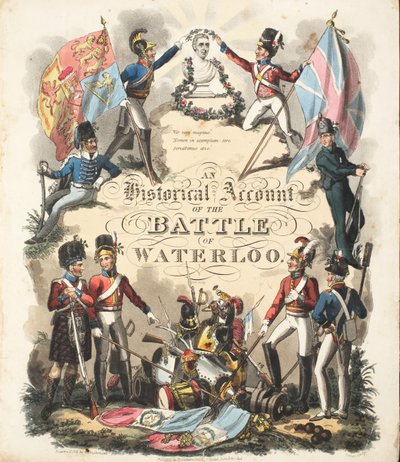 Frontispiece, „Rachunek historyczny z bitwy pod Waterloo” Williama Mudforda, ryt. Rouse, wyd. H. Colburna, 1816 r. autorstwa George Cruikshank