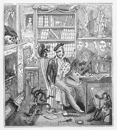 Ilustracja frontowa dla Cruikshank at Home (grawerowanie) autorstwa George Cruikshank