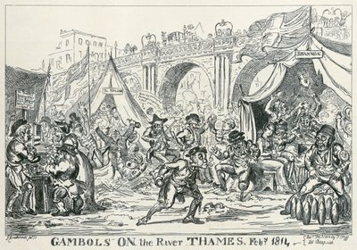 „Gambols na Tamizie, luty 1814”, 1814 autorstwa George Cruikshank