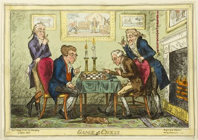 Gra w szachy autorstwa George Cruikshank