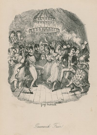 Targi w Greenwich autorstwa George Cruikshank