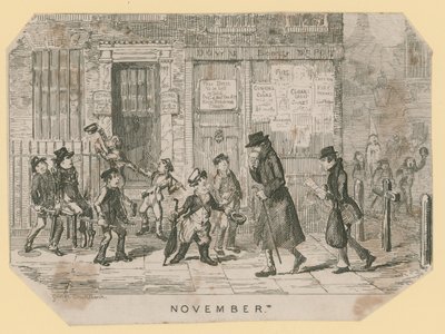Noc Guya Fawkesa autorstwa George Cruikshank
