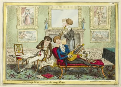 Nucące ptaki, czyli dandysowskie trio autorstwa George Cruikshank