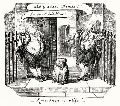 Ignorancja to błogość (rycina) autorstwa George Cruikshank