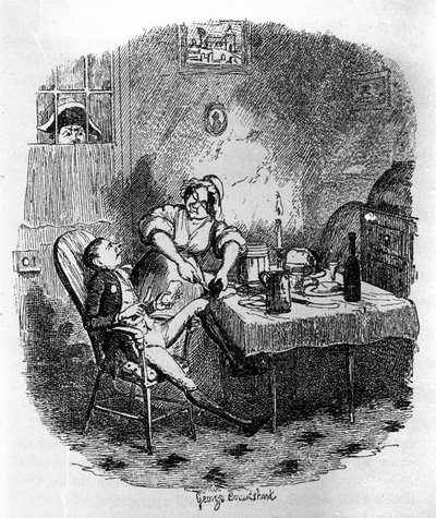 Ilustracja do „”Oliviera Twista”” (Olivier) autorstwa Charlesa Dickensa (1812-1870), autorstwa George