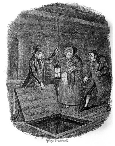 Ilustracja do "Olivera Twista" (Olivier) Charlesa Dickensa (1812-1870), autorstwa George