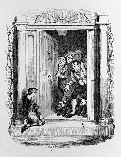 Ilustracja do „”Oliviera Twista”” (Olivier) autorstwa Charlesa Dickensa (1812-1870), autorstwa George