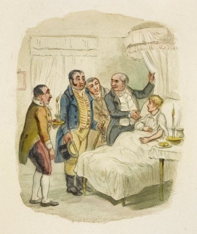 Ilustracja do filmu "Oliver Twist" autorstwa George Cruikshank