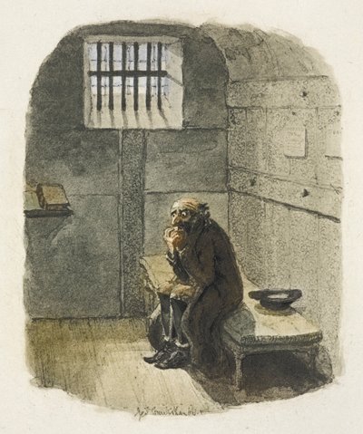 Ilustracja do filmu "Oliver Twist" autorstwa George Cruikshank