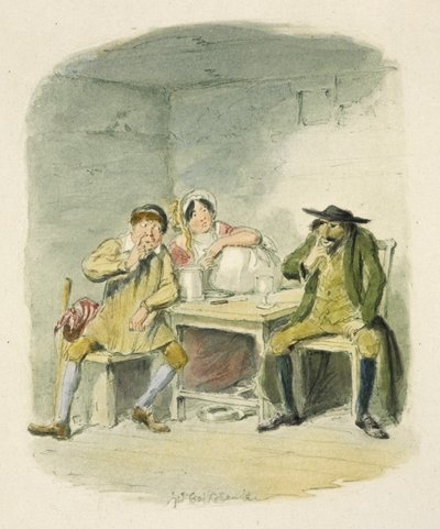 Ilustracja do filmu "Oliver Twist" autorstwa George Cruikshank