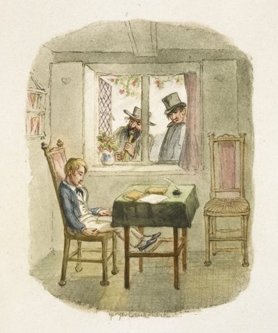 Ilustracja do filmu "Oliver Twist" autorstwa George Cruikshank