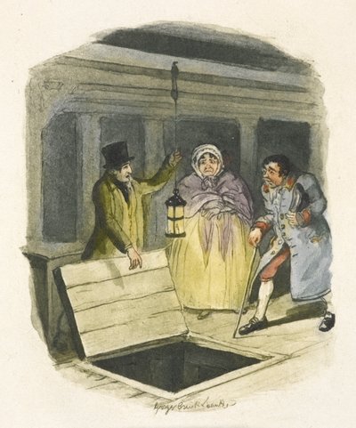 Ilustracja do filmu "Oliver Twist" autorstwa George Cruikshank
