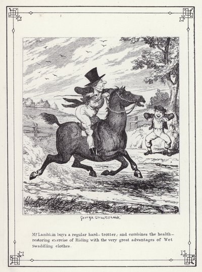 Ilustracja do książki Własna licencjata, czyli postępy pana Lambkina (Gent) (rycina) autorstwa George Cruikshank