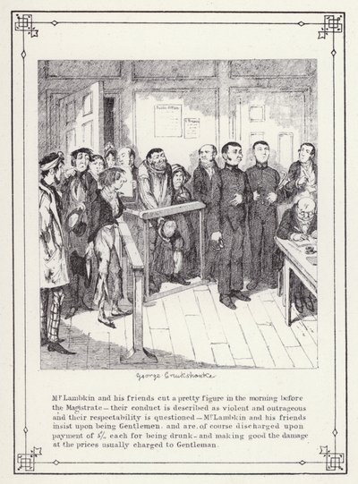 Ilustracja do książki Własna licencjata, czyli postępy pana Lambkina (Gent) (rycina) autorstwa George Cruikshank