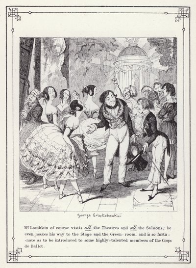 Ilustracja do książki Własna licencjata, czyli postępy pana Lambkina (Gent) (rycina) autorstwa George Cruikshank