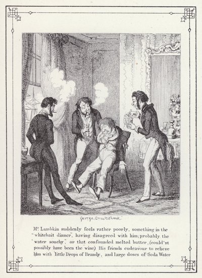 Ilustracja do książki Własna licencjata, czyli postępy pana Lambkina (Gent) (rycina) autorstwa George Cruikshank