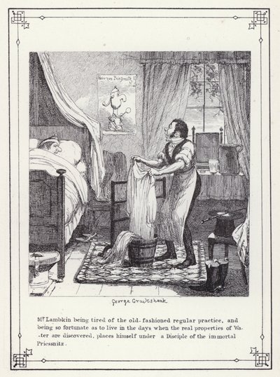 Ilustracja do książki Własna licencjata, czyli postępy pana Lambkina (Gent) (rycina) autorstwa George Cruikshank