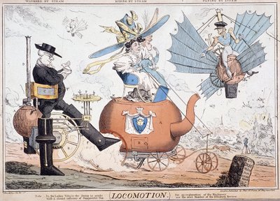 „Lokomocja”, Londyn, ok. 1820 r. autorstwa George Cruikshank
