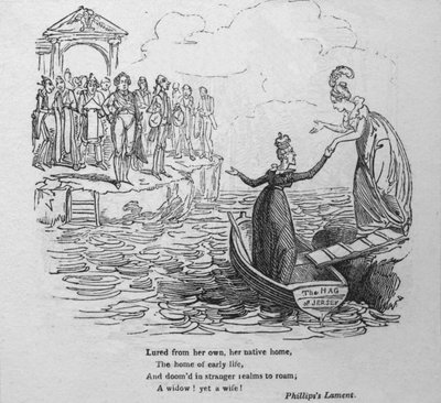 Zwabiona z własnego, rodzinnego domu..., ok. 1820. autorstwa George Cruikshank