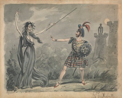 Makbet i Czarownica autorstwa George Cruikshank