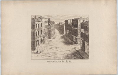 Manchester, w 1851, 1851., 1851. autorstwa George Cruikshank