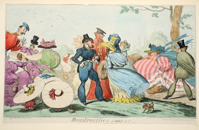 Potworności 1825 i VI, wyd. 1835 (grawerowanie ręcznie kolorowane) autorstwa George Cruikshank