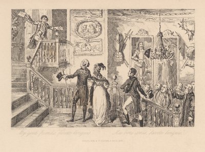 Moi dobrzy przyjaciele, „favete linguis” autorstwa George Cruikshank