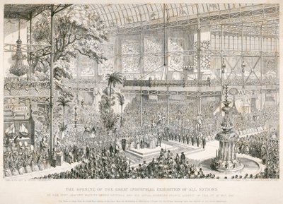 Otwarcie Wielkiej Wystawy, Crystal Palace, Hyde Park, Londyn, 1851 autorstwa George Cruikshank