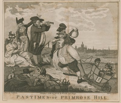 Rozrywki Primrose Hill autorstwa George Cruikshank