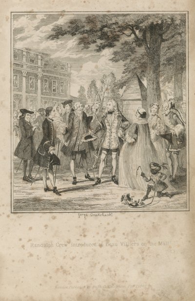 Załoga Randulpha przedstawiona Beau Villiersowi w centrum handlowym autorstwa George Cruikshank