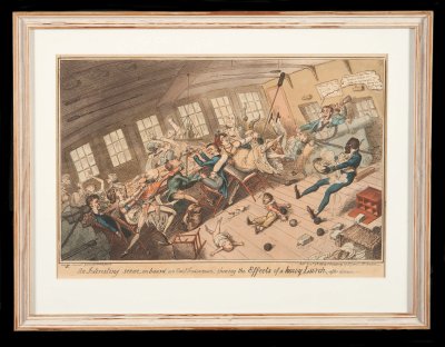 Salon w ruchu autorstwa George Cruikshank