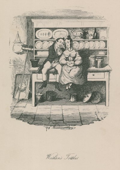 Scena z życia w Londynie: Watkins Tottles autorstwa George Cruikshank