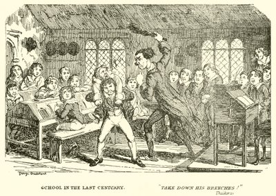 Szkoła w ubiegłym wieku autorstwa George Cruikshank