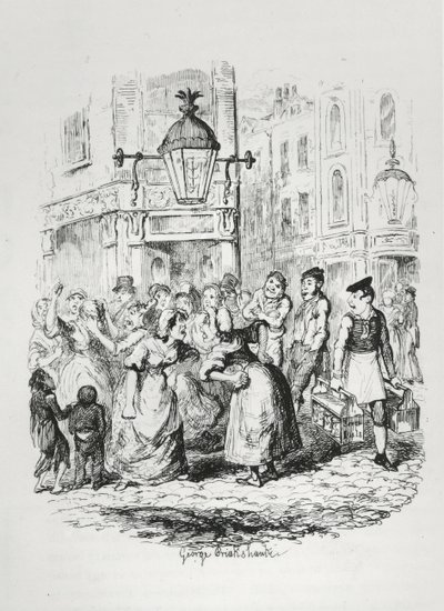 Siedem tarcz, c.1836 autorstwa George Cruikshank