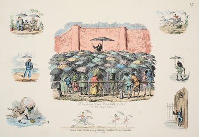 Kaplica św. 1833 (grawerowanie ręcznie kolorowane) autorstwa George Cruikshank