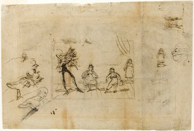 Studium do lekcji tańca, część 2: Menuet autorstwa George Cruikshank